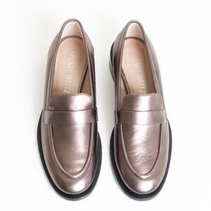 Stuart Weitzman Metallic Brown Loafers